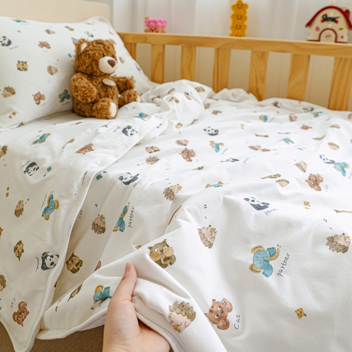 91家纺网 家纺一手货源 找家纺 耀悦家纺  2025新款A类纯棉针织棉夏被里外全棉可拆卸被套 游乐园