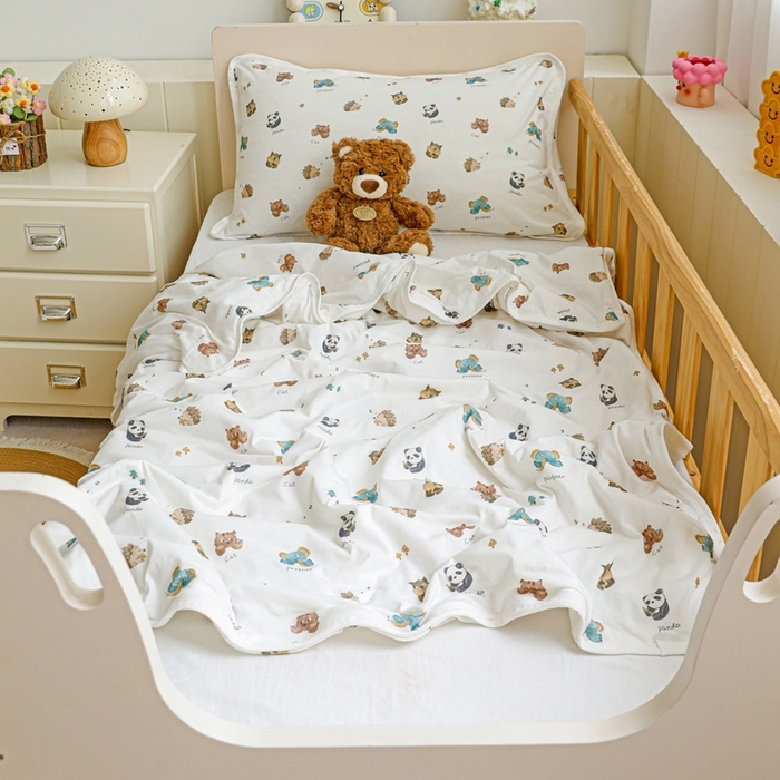 91家纺网 家纺一手货源 找家纺 耀悦家纺  2025新款A类纯棉针织棉夏被里外全棉可拆卸被套 游乐园