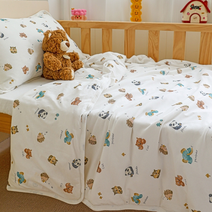 91家纺网 家纺一手货源 找家纺 耀悦家纺  2025新款A类纯棉针织棉夏被里外全棉可拆卸被套 游乐园