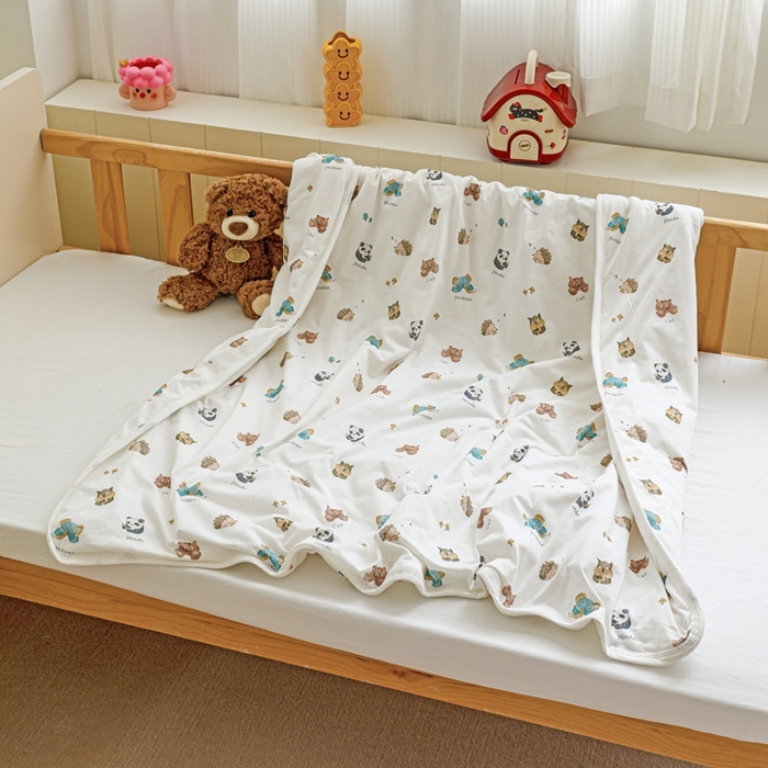 91家纺网 家纺一手货源 找家纺 耀悦家纺  2025新款A类纯棉针织棉夏被里外全棉可拆卸被套 游乐园