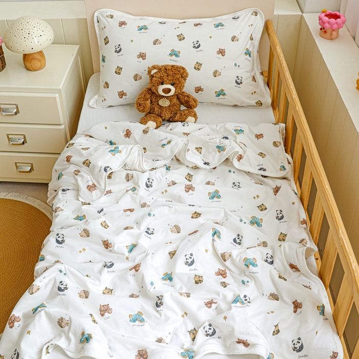 91家纺网 家纺一手货源 找家纺 耀悦家纺  2025新款A类纯棉针织棉夏被里外全棉可拆卸被套 游乐园