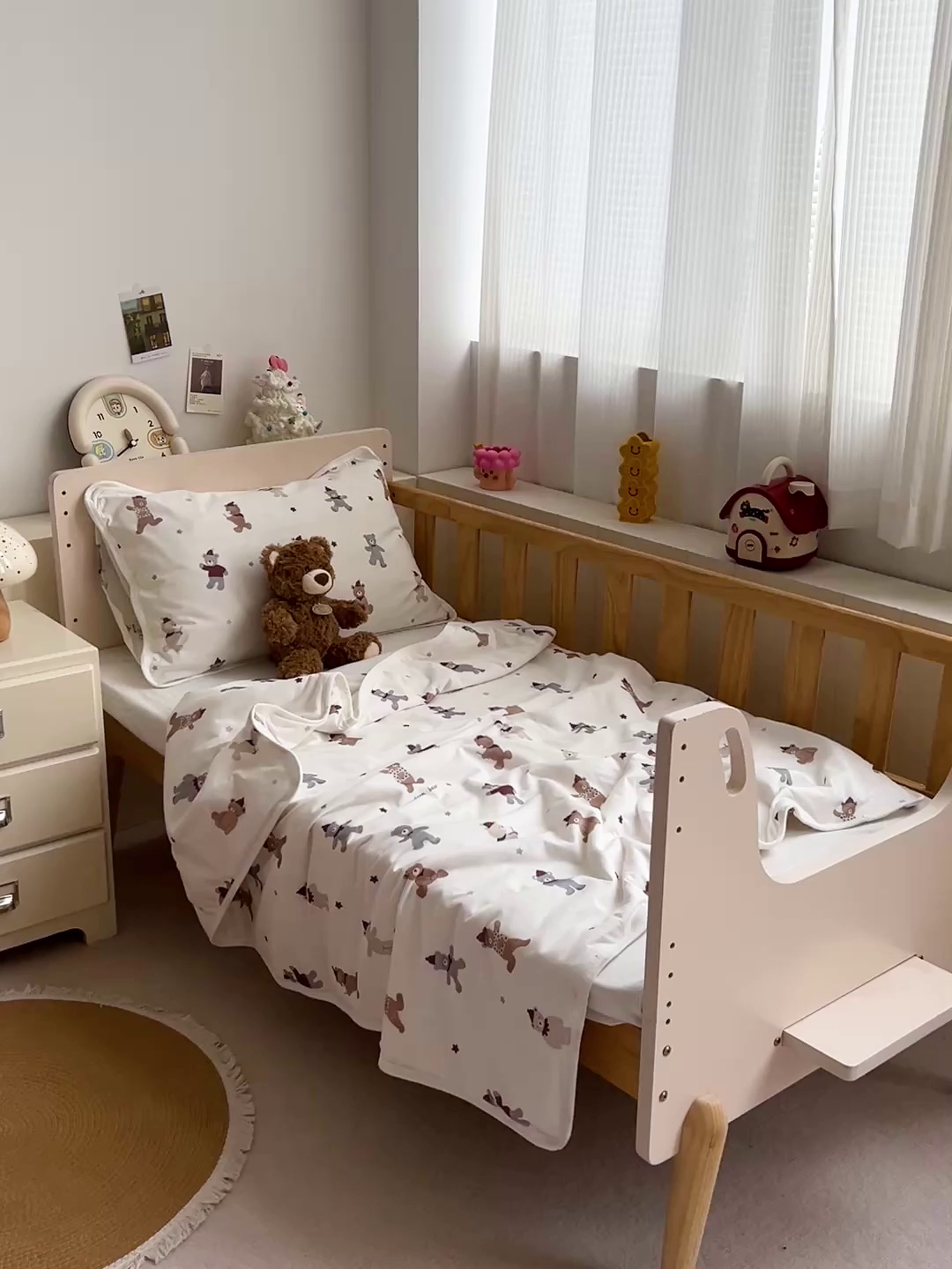 91家纺网 家纺一手货源 找家纺 耀悦家纺  2025新款A类纯棉针织棉夏被里外全棉可拆卸被套 baby熊