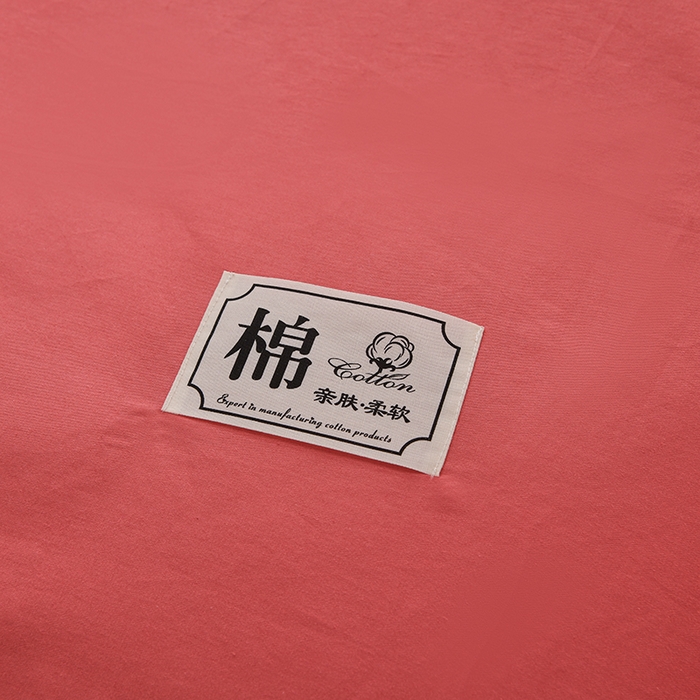 91家纺网 家纺一手货源 找家纺 （总）宇彬家纺 2025直播新款13374全棉母婴级简约轻奢贴画纯色单被套斜纹贡缎新疆长绒贴标款无印风系列