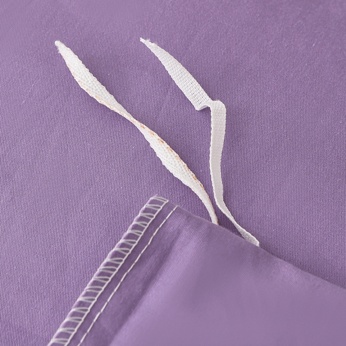 91家纺网 家纺一手货源 找家纺 宇彬家纺 2025直播新款13374全棉母婴级简约轻奢贴画纯色单被套斜纹贡缎新疆长绒贴标款无印风系列 简约-典雅紫