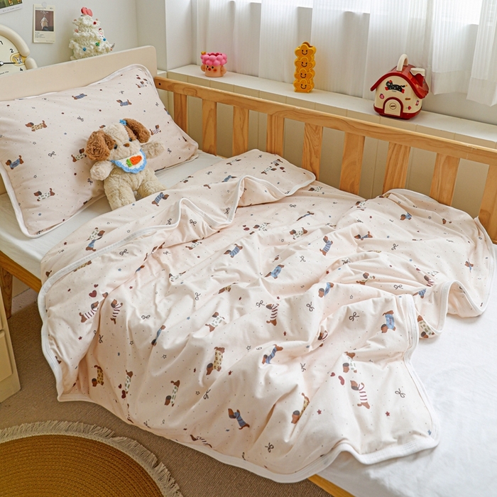 91家纺网 家纺一手货源 找家纺 （总）耀悦家纺  2025新款A类纯棉针织棉夏被里外全棉可拆卸被套