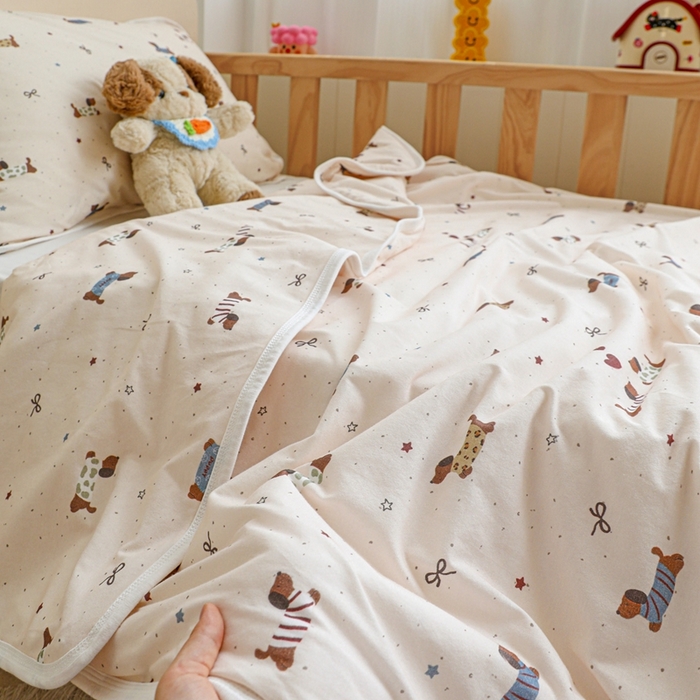 91家纺网 家纺一手货源 找家纺 （总）耀悦家纺  2025新款A类纯棉针织棉夏被里外全棉可拆卸被套