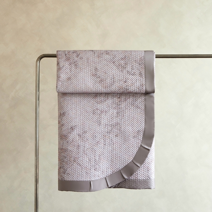 91家纺网 家纺一手货源 找家纺 朵美2025新款【DM】高端天竹纤维凉席（床铺款） 浅灰色