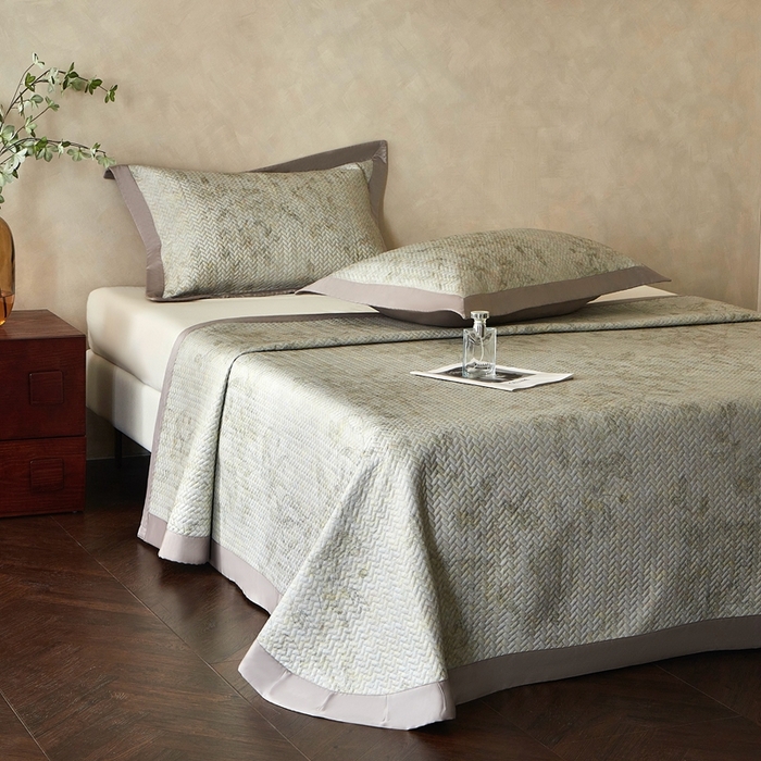 91家纺网 家纺一手货源 找家纺 朵美2025新款【DM】高端天竹纤维凉席（床铺款） 青绿色