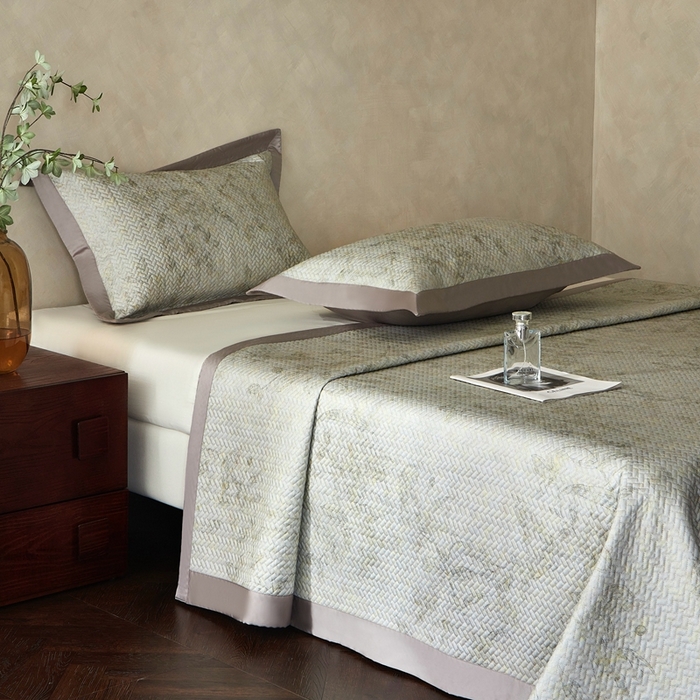 91家纺网 家纺一手货源 找家纺 朵美2025新款【DM】高端天竹纤维凉席（床铺款） 青绿色