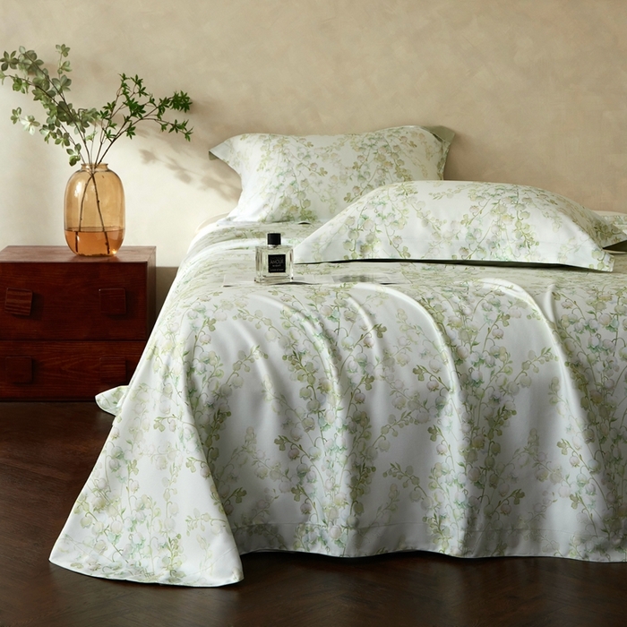 91家纺网 家纺一手货源 找家纺 朵美2025新款【DM】天竹纤维软席三件套 铃韵