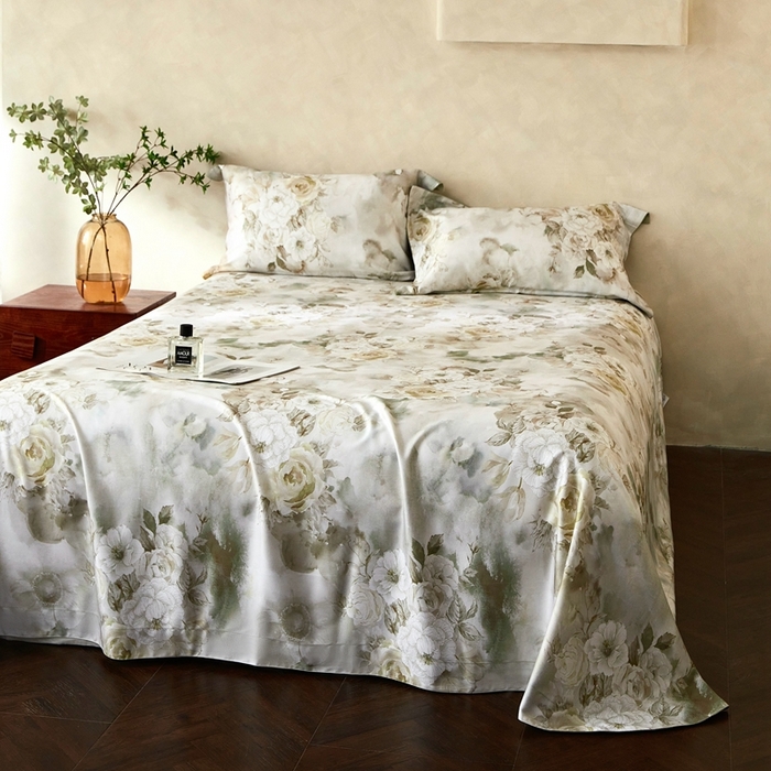 91家纺网 家纺一手货源 找家纺 朵美2025新款【DM】天竹纤维软席三件套 觅影