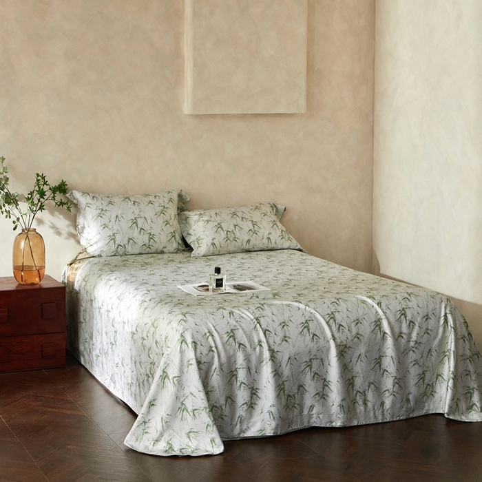 91家纺网 家纺一手货源 找家纺 朵美2025新款【DM】天竹纤维软席三件套 庭竹