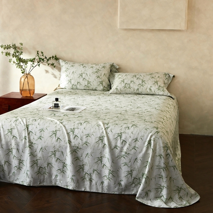 91家纺网 家纺一手货源 找家纺 朵美2025新款【DM】天竹纤维软席三件套 庭竹