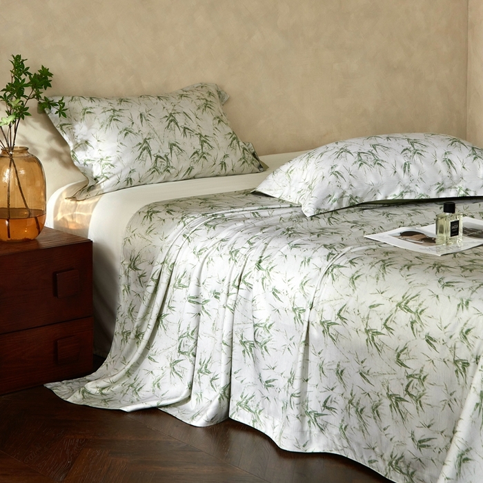 91家纺网 家纺一手货源 找家纺 朵美2025新款【DM】天竹纤维软席三件套 庭竹