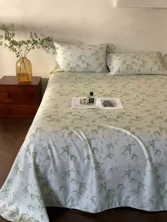 91家纺网 家纺一手货源 找家纺 朵美2025新款【DM】天竹纤维软席三件套 庭竹