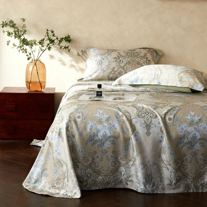 91家纺网 家纺一手货源 找家纺 朵美2025新款【DM】天竹纤维软席三件套 怡然