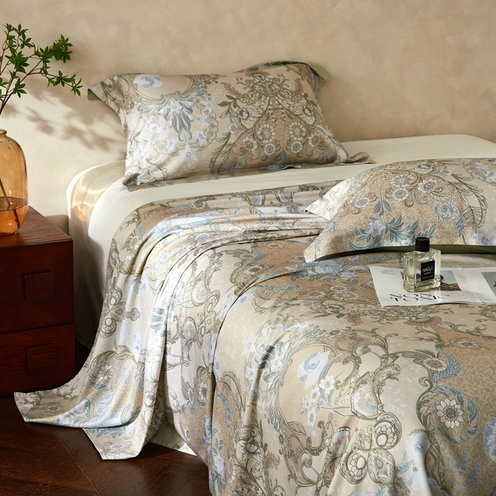 91家纺网 家纺一手货源 找家纺 朵美2025新款【DM】天竹纤维软席三件套 怡然