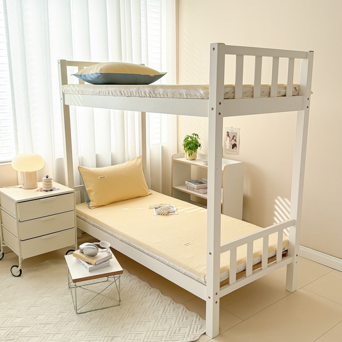 91家纺网 家纺一手货源 找家纺 眠博士 2025新款全棉纯棉华夫格学生床床垫套床垫套单件单床垫套 华夫格床垫套 奶黄色