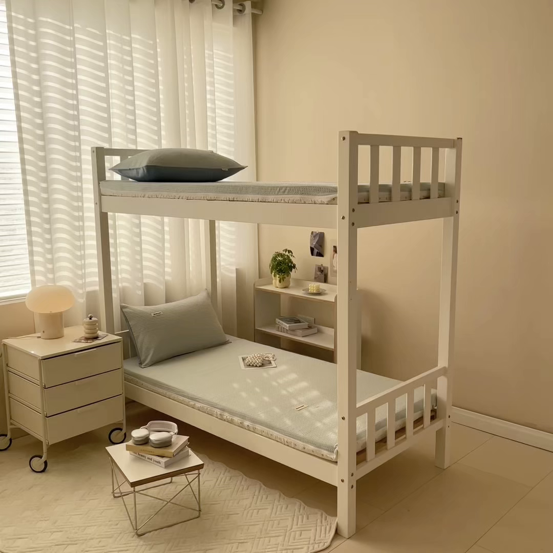 91家纺网 家纺一手货源 找家纺 眠博士 2025新款全棉纯棉华夫格学生床床垫套床垫套单件单床垫套 华夫格床垫套 雾蓝色