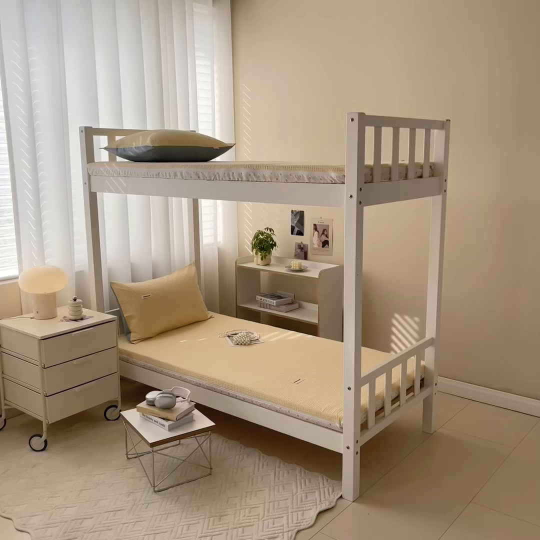 91家纺网 家纺一手货源 找家纺 眠博士 2025新款全棉纯棉华夫格学生床床垫套床垫套单件单床垫套 华夫格床垫套 奶黄色