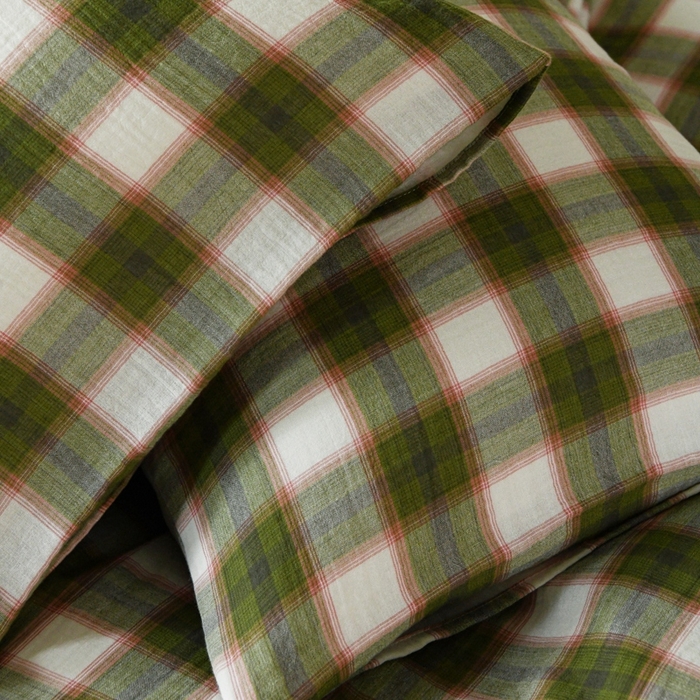 91家纺网 家纺一手货源 找家纺 （总）山舍2025新款全棉色织双层纱四件套