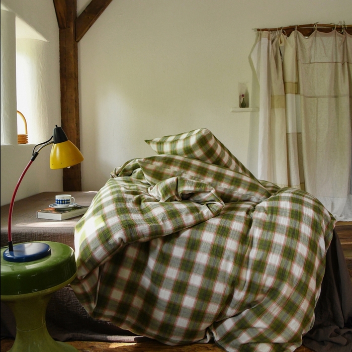 91家纺网 家纺一手货源 找家纺 （总）山舍2025新款全棉色织双层纱四件套