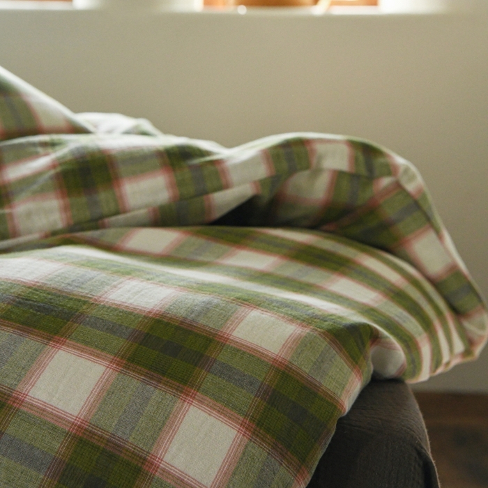 91家纺网 家纺一手货源 找家纺 （总）山舍2025新款全棉色织双层纱四件套