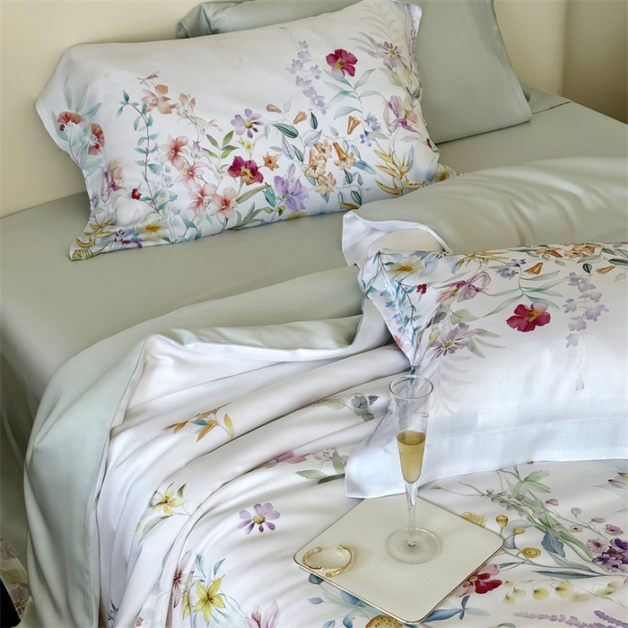 91家纺网 家纺一手货源 找家纺 （总）馨蕊家居 2025新款80SLF奥地利兰精天丝夏被四件套-知否 风格一