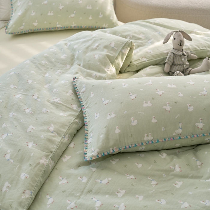 91家纺网 家纺一手货源 找家纺 （总）洋铭区（原狠狠爱） 2025新款全棉彩边双层四件套