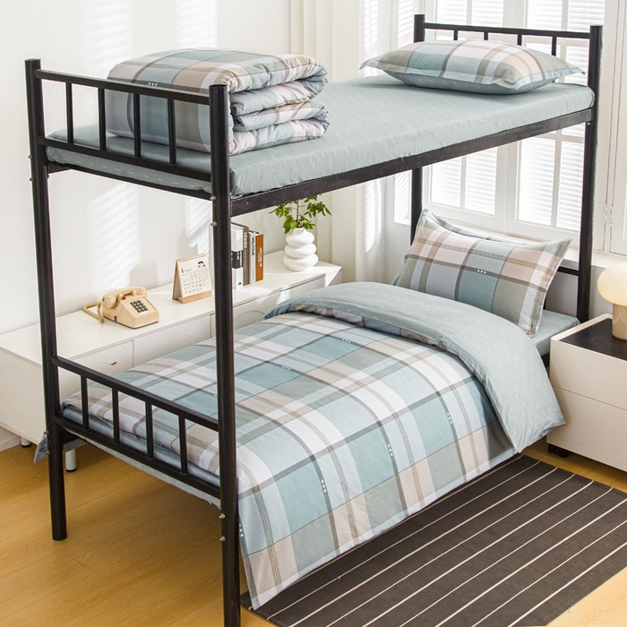 91家纺网 家纺一手货源 找家纺 乐旗家纺 2025新款A类AB版全棉环保印花学生上下铺宿舍三件套六件套 威风