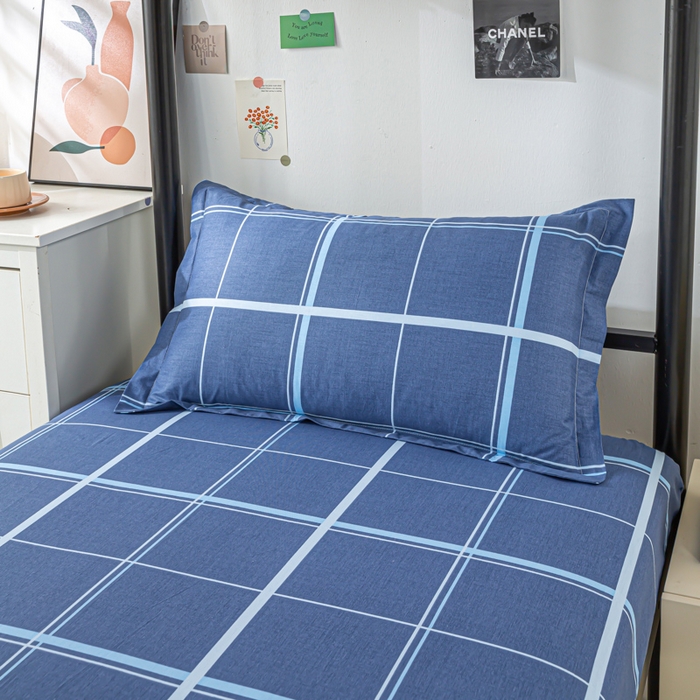 91家纺网 家纺一手货源 找家纺 上学郎家居 2025新款全棉13372学生三件套100棉单人床纯棉六件套学生宿舍床上用品 千百度