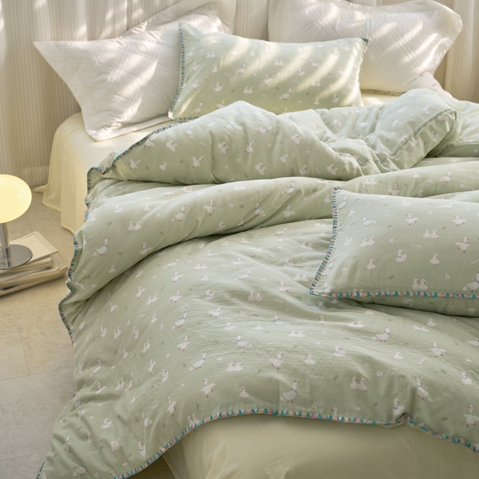 91家纺网 家纺一手货源 找家纺 （总）洋铭区（原狠狠爱） 2025新款全棉彩边双层四件套