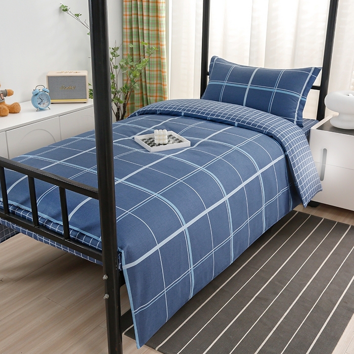 91家纺网 家纺一手货源 找家纺 乐旗家纺 2025新款A类AB版全棉环保印花学生上下铺宿舍三件套六件套 千百度