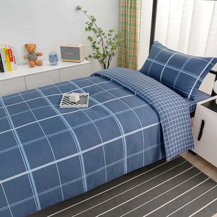 91家纺网 家纺一手货源 找家纺 乐旗家纺 2025新款A类AB版全棉环保印花学生上下铺宿舍三件套六件套 千百度