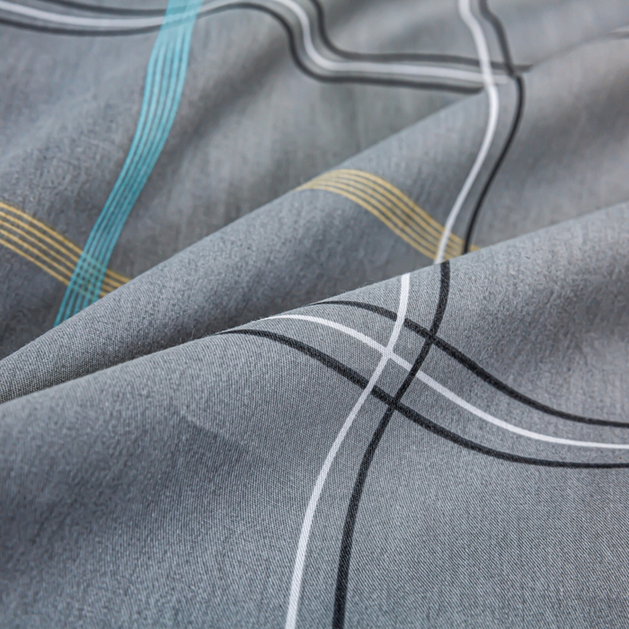 91家纺网 家纺一手货源 找家纺 上学郎家居 2025新款全棉13372学生三件套100棉单人床纯棉六件套学生宿舍床上用品 慕言-灰