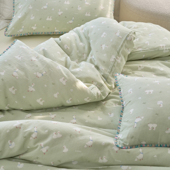 91家纺网 家纺一手货源 找家纺 （总）洋铭区（原狠狠爱） 2025新款全棉彩边双层四件套