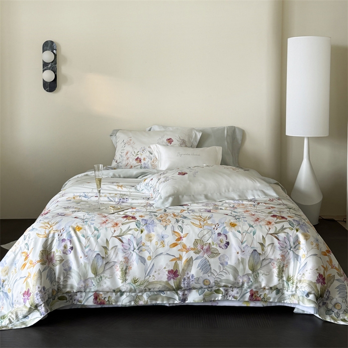 91家纺网 家纺一手货源 找家纺 馨蕊家居 2025新款80SLF奥地利兰精天丝夏被四件套-知否 风格一 夏被知否-氧气绿