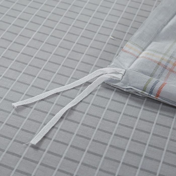 91家纺网 家纺一手货源 找家纺 乐旗家纺 2025新款A类AB版全棉环保印花学生上下铺宿舍三件套六件套 闲趣-灰