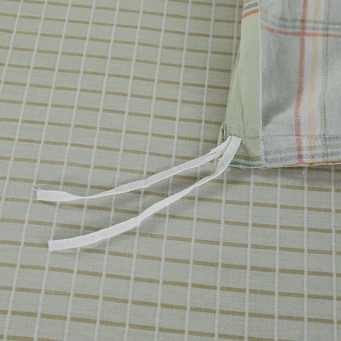 91家纺网 家纺一手货源 找家纺 乐旗家纺 2025新款A类AB版全棉环保印花学生上下铺宿舍三件套六件套 闲趣-绿