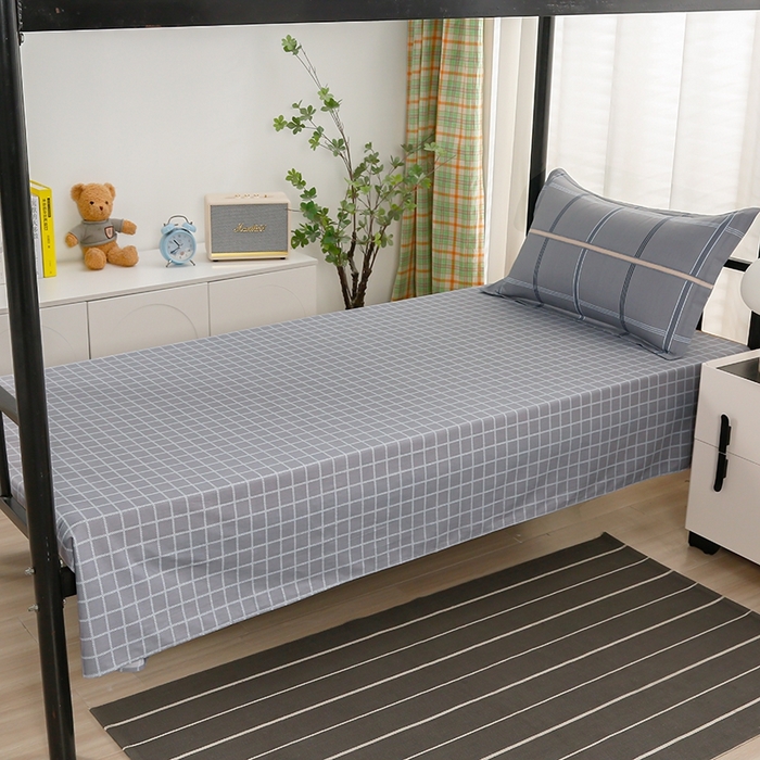 91家纺网 家纺一手货源 找家纺 乐旗家纺 2025新款A类AB版全棉环保印花学生上下铺宿舍三件套六件套 索尔