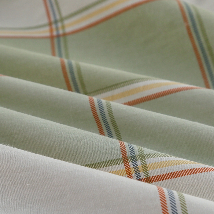 91家纺网 家纺一手货源 找家纺 乐旗家纺 2025新款A类AB版全棉环保印花学生上下铺宿舍三件套六件套 闲趣-绿