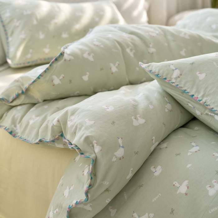 91家纺网 家纺一手货源 找家纺 （总）洋铭区（原狠狠爱） 2025新款全棉彩边双层四件套