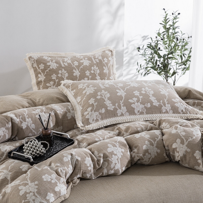 91家纺网 家纺一手货源 找家纺 （总）鲁爱家纺供货 2025新款AB版棉麻工艺款四件套