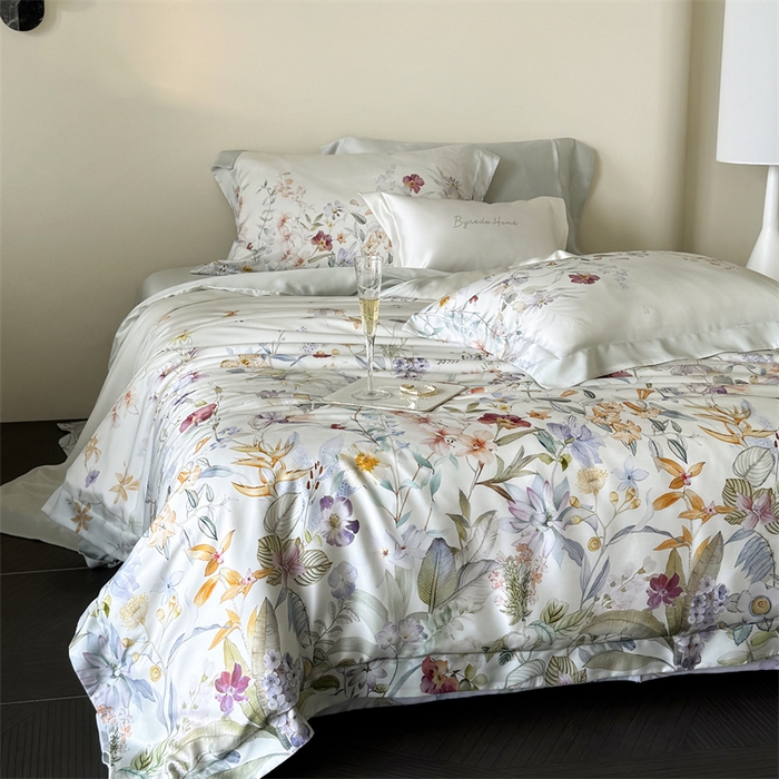 91家纺网 家纺一手货源 找家纺 馨蕊家居 2025新款80SLF奥地利兰精天丝夏被四件套-知否 风格一 夏被知否-氧气绿