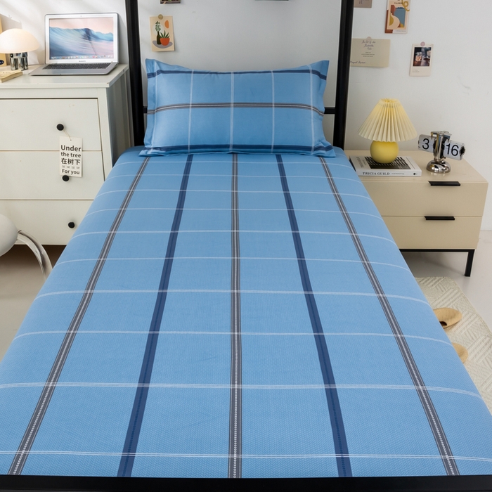 91家纺网 家纺一手货源 找家纺 上学郎家居 2025新款全棉13372学生三件套100棉单人床纯棉六件套学生宿舍床上用品 梦幻寝室