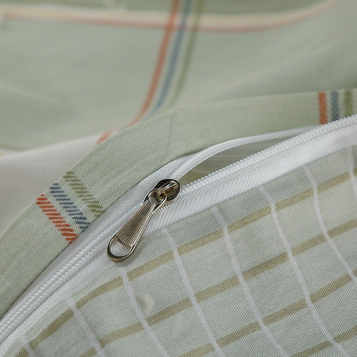 91家纺网 家纺一手货源 找家纺 乐旗家纺 2025新款A类AB版全棉环保印花学生上下铺宿舍三件套六件套 闲趣-绿