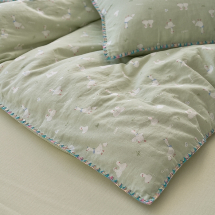 91家纺网 家纺一手货源 找家纺 （总）洋铭区（原狠狠爱） 2025新款全棉彩边双层四件套