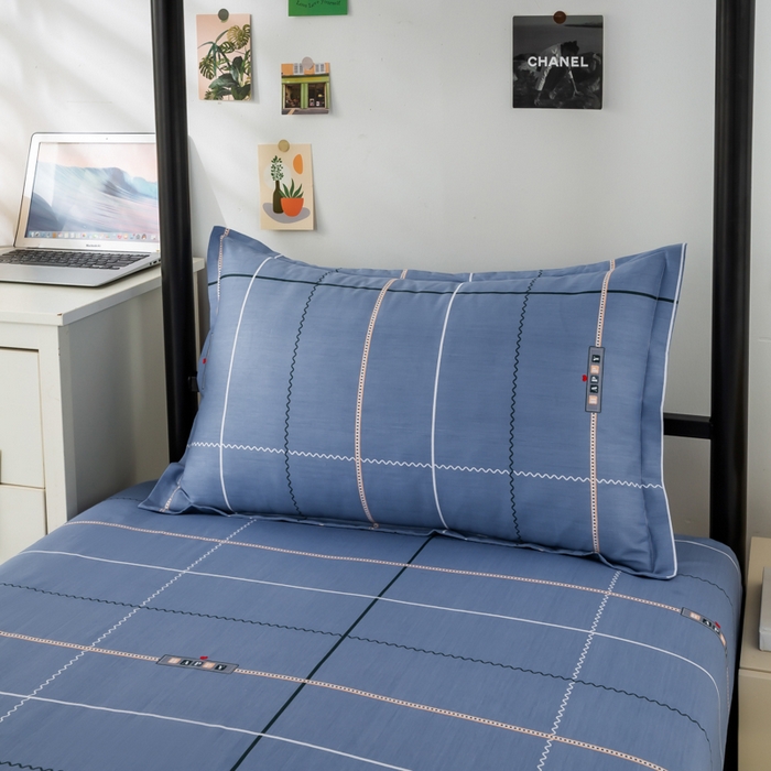 91家纺网 家纺一手货源 找家纺 （总）上学郎家居 2025新款全棉13372学生三件套100棉单人床纯棉六件套学生宿舍床上用品