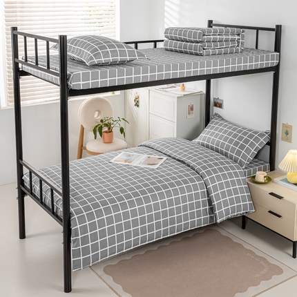 91家纺网 家纺一手货源 找家纺 （总）上学郎家居 2025新款全棉13372学生三件套100棉单人床纯棉六件套学生宿舍床上用品