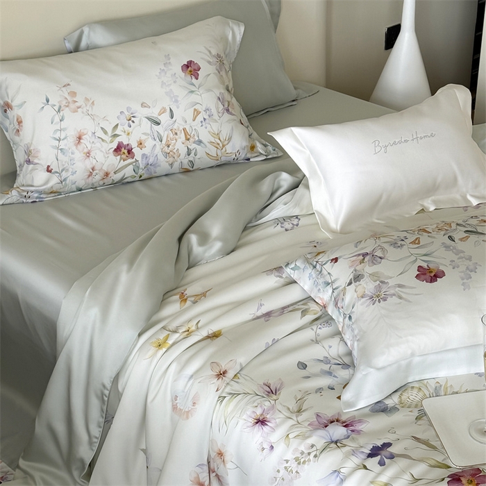 91家纺网 家纺一手货源 找家纺 馨蕊家居 2025新款80SLF奥地利兰精天丝夏被四件套-知否 风格一 夏被知否-氧气绿